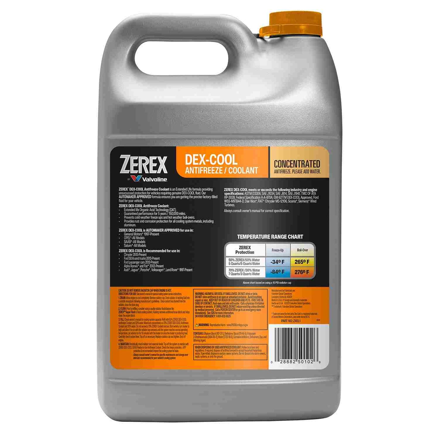 Zerex DEX-COOL Antifreeze Coolant 1 Gallon