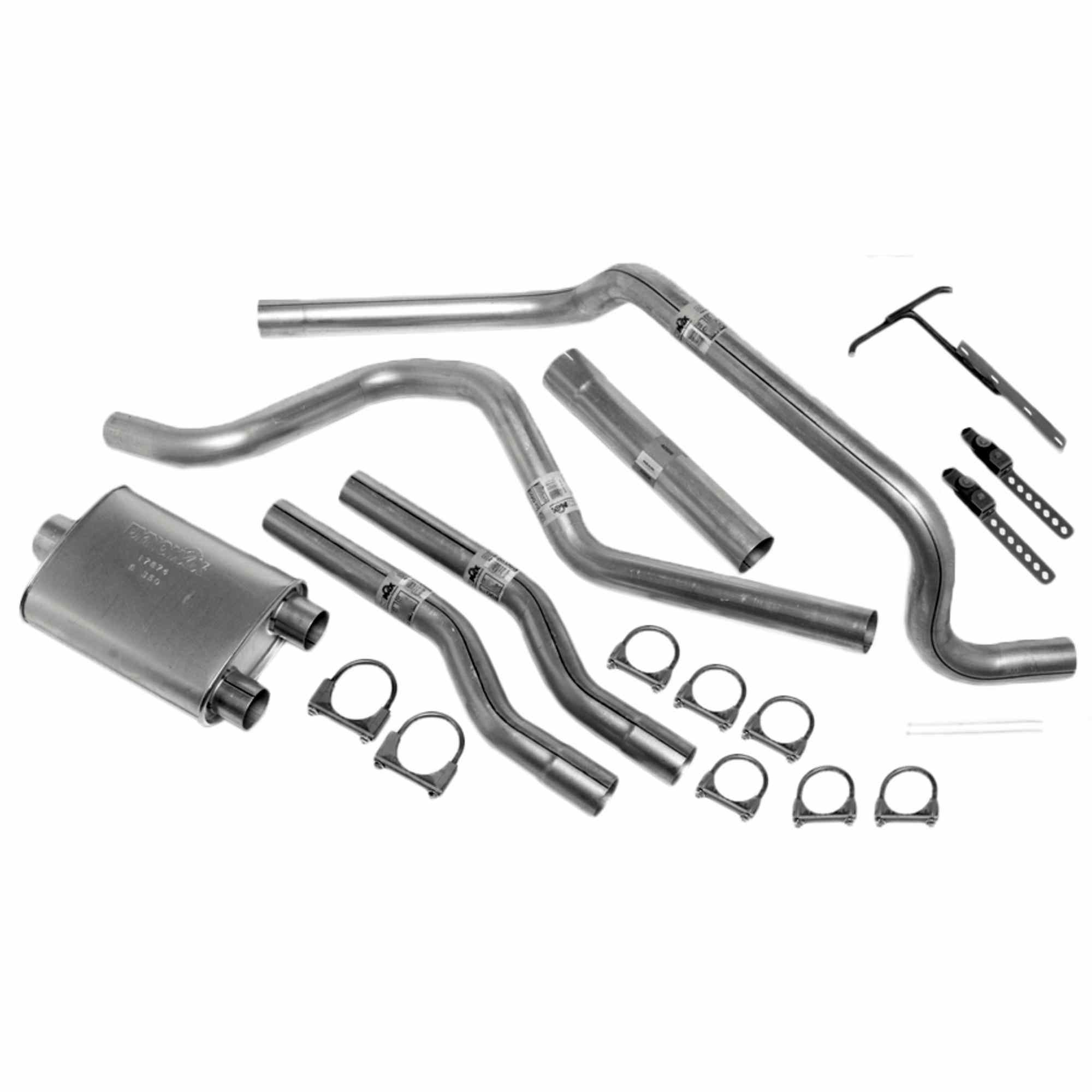 Dynomax Exhaust System Kit - Super Turbo Cat Back System, Aluminized Steel