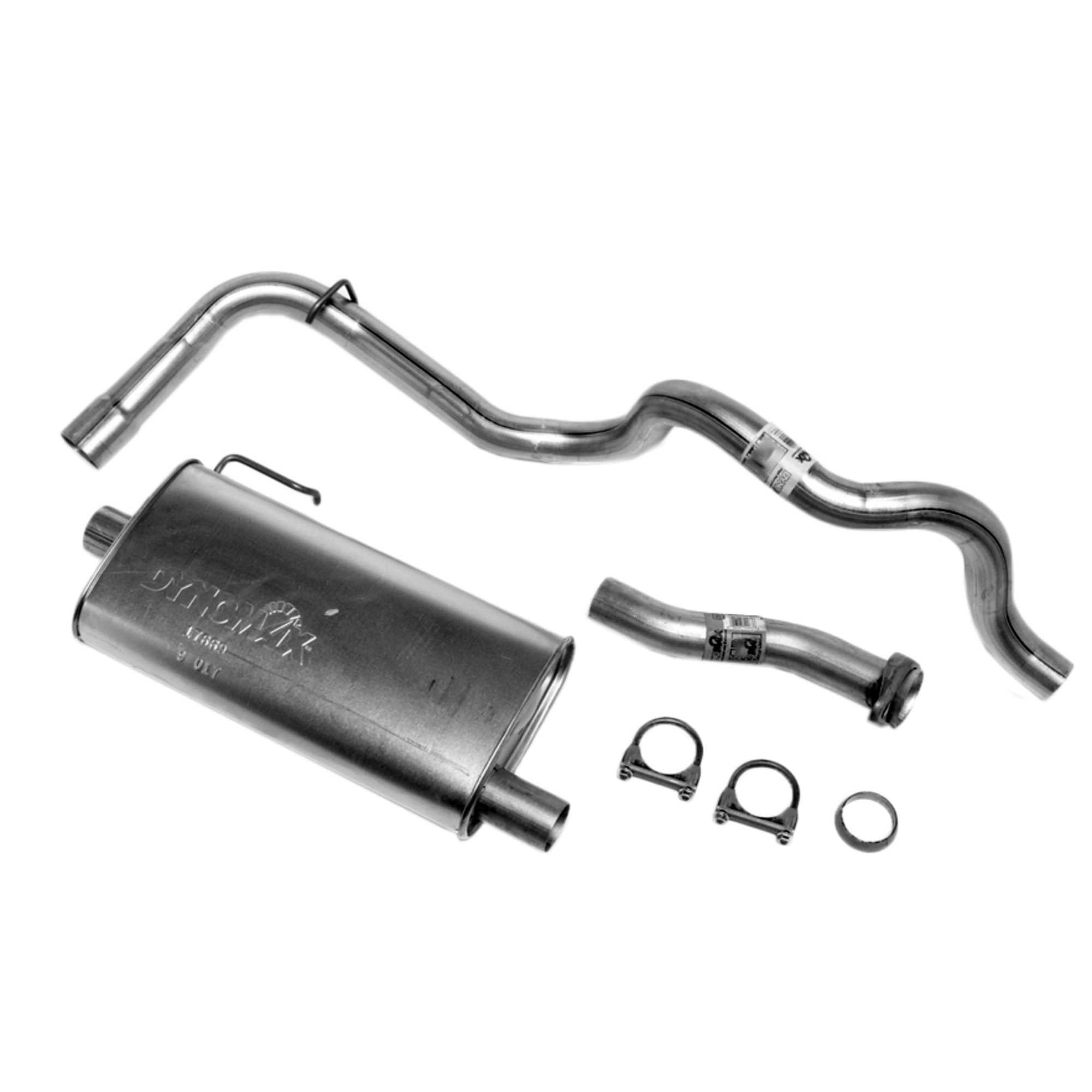 Dynomax Exhaust System Kit - Super Turbo Cat Back System, Aluminized Steel