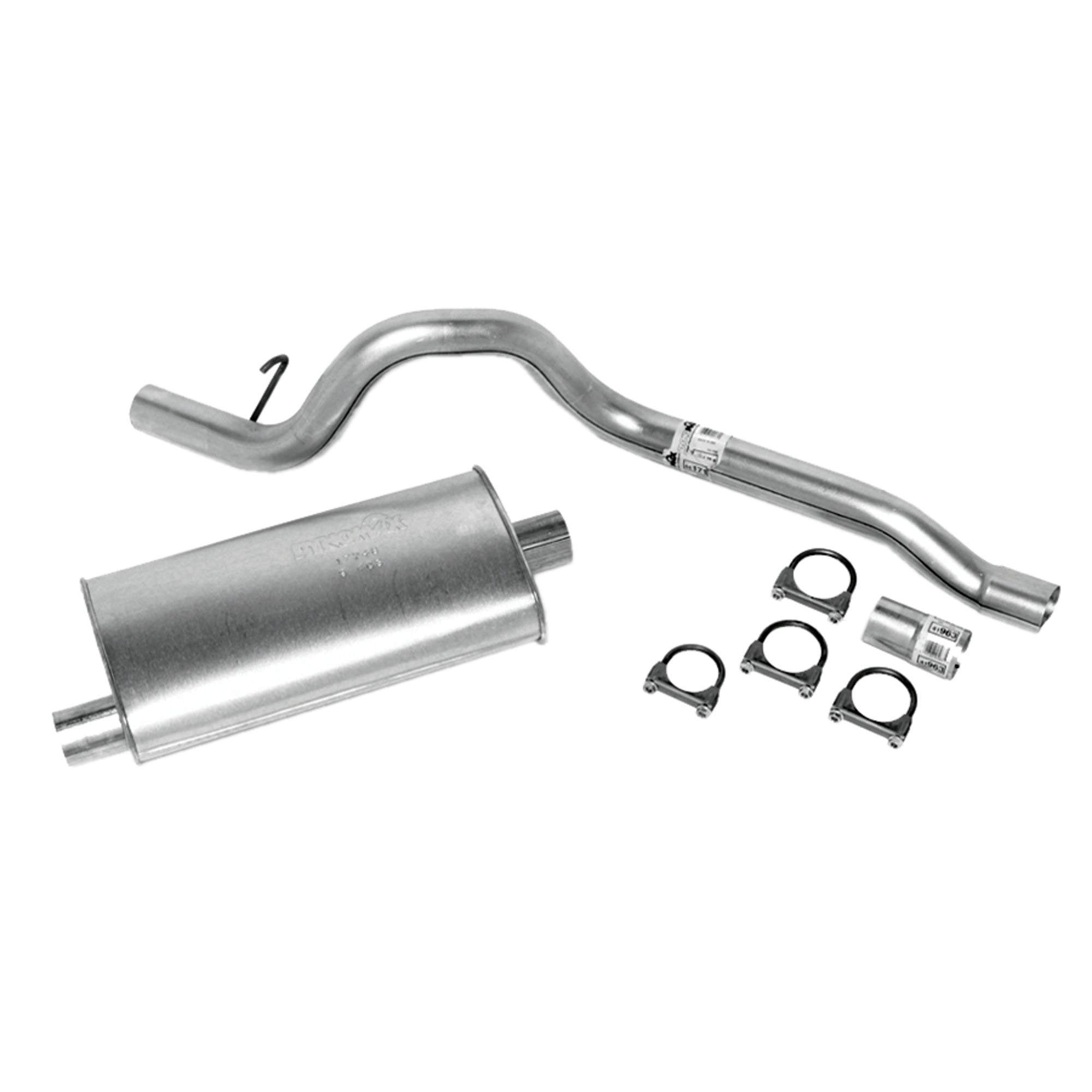 Dynomax Exhaust System Kit - Super Turbo Cat Back System, Aluminized Steel w/
