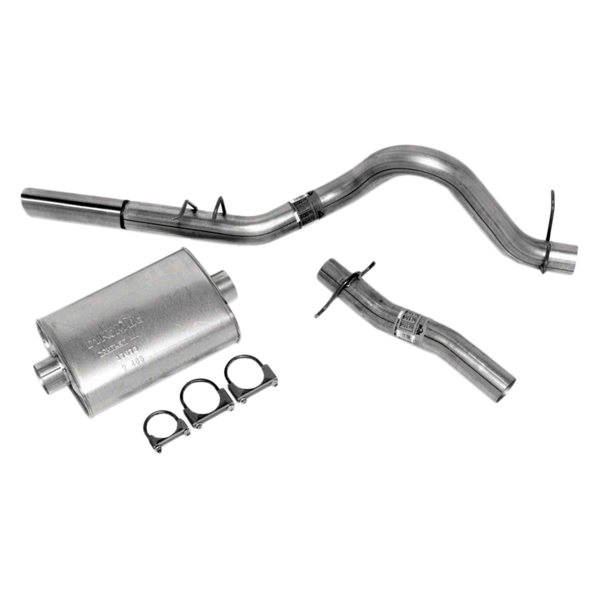 Dynomax Exhaust System Kit - Super Turbo Cat Back System, Aluminized Steel