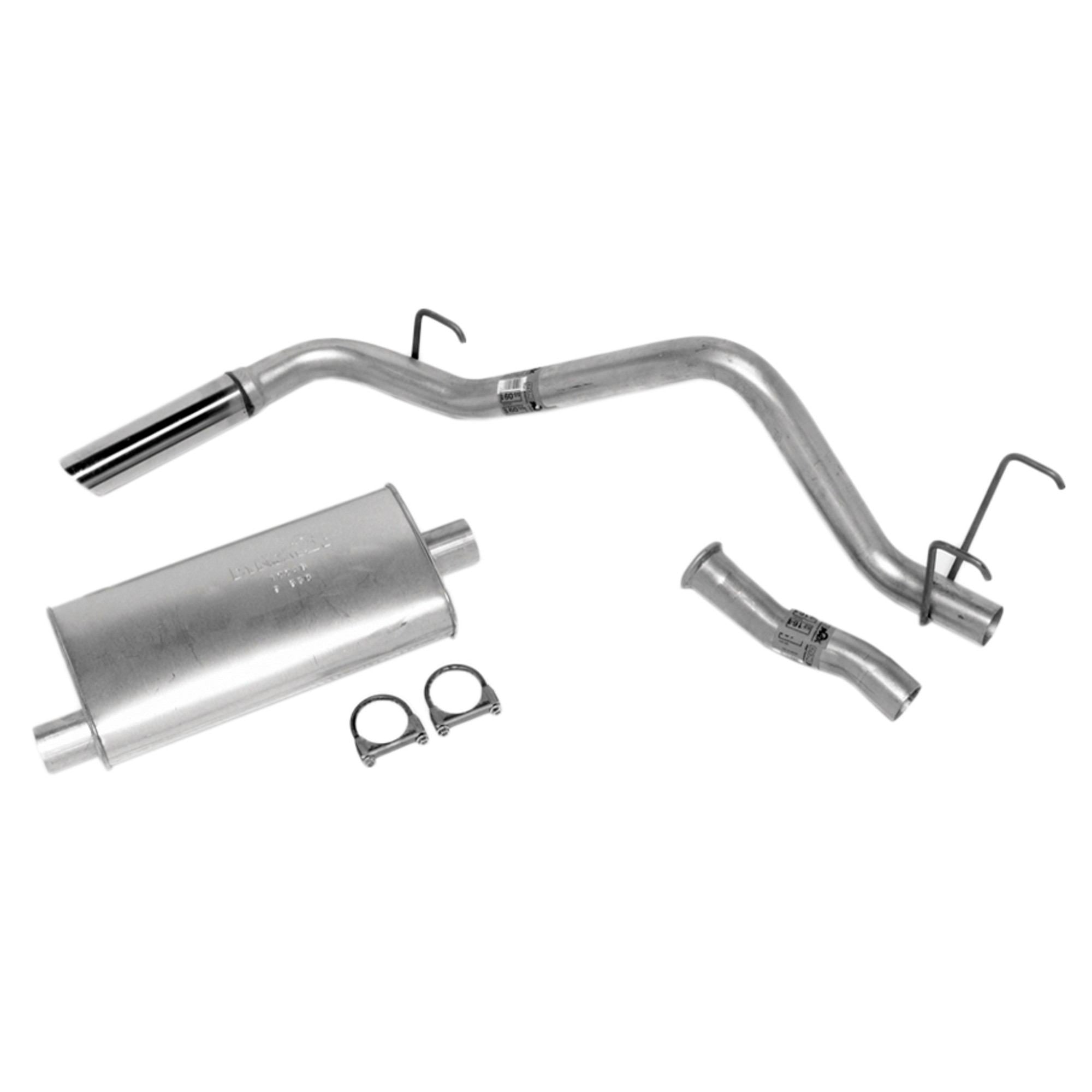 Dynomax Exhaust System Kit - Super Turbo Cat Back System, Aluminized Steel