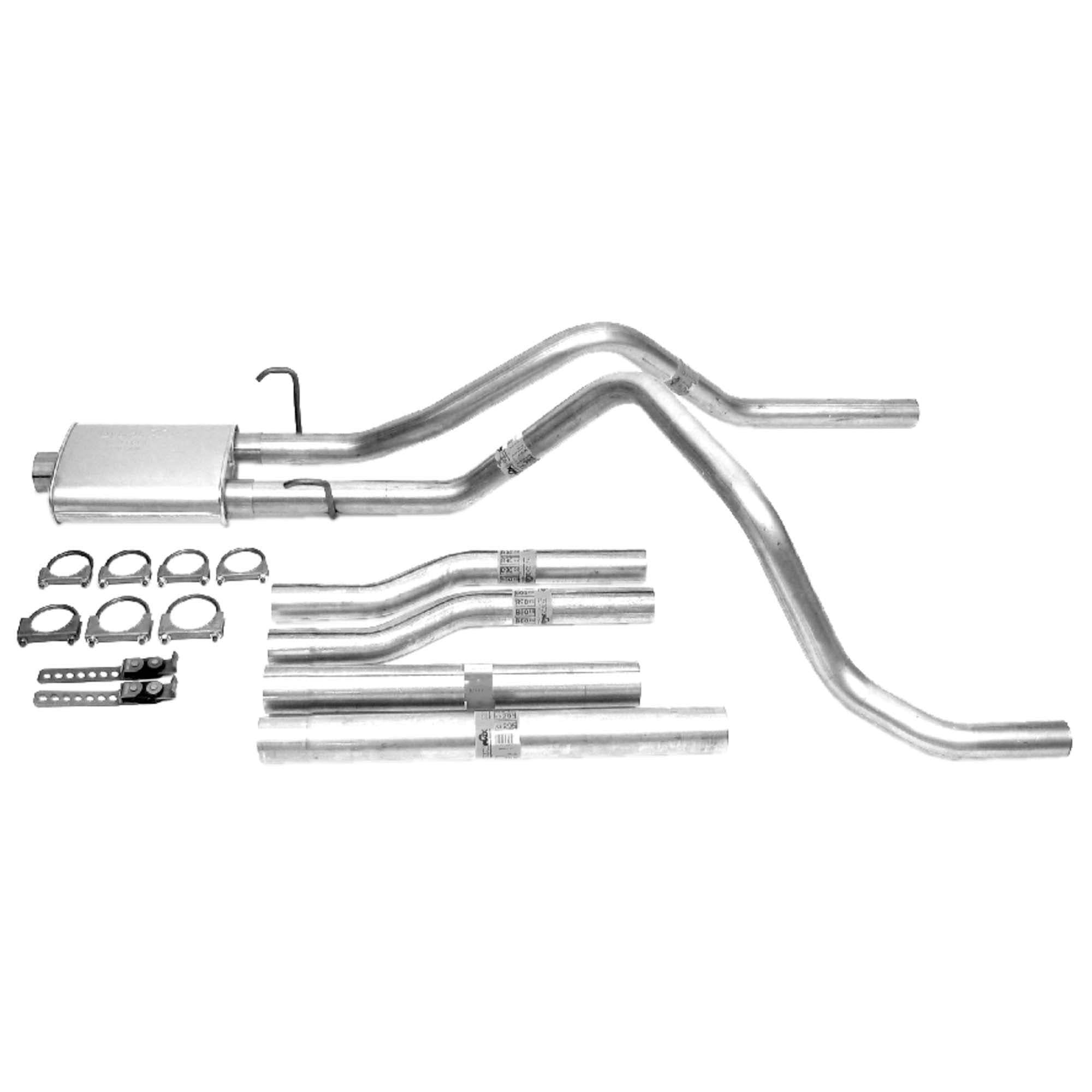 Dynomax Exhaust System Kit - Super Turbo Cat Back System, Aluminized Steel