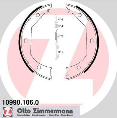 Zimmermann Parking Brake Shoe Set 10990.106.0