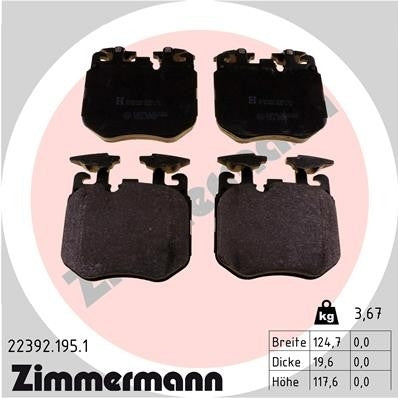 Zimmermann Disc Brake Pad Set 22392.195.1