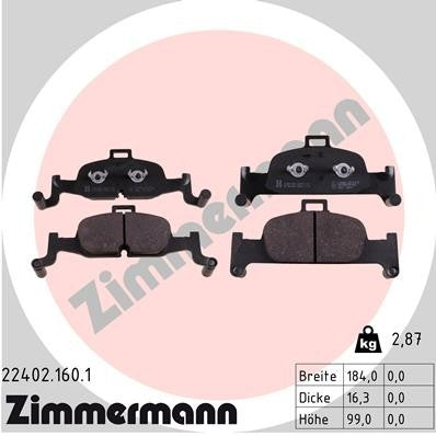 Zimmermann Disc Brake Pad Set 22402.160.1