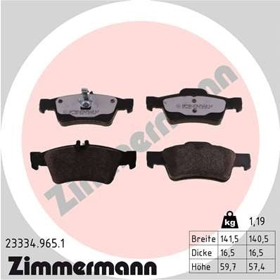 Zimmermann Disc Brake Pad Set 23334.965.1
