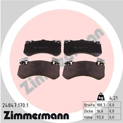 Zimmermann Disc Brake Pad Set 24847.170.1