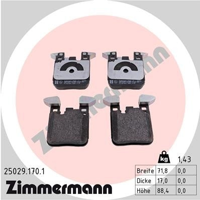 Zimmermann Disc Brake Pad Set 25029.170.1