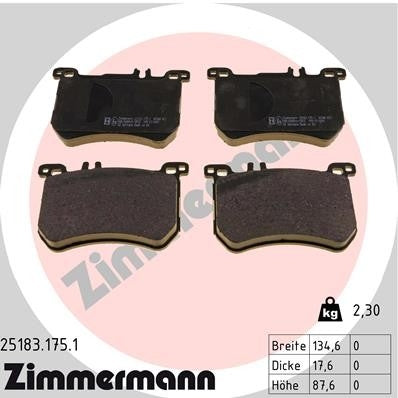 Zimmermann Disc Brake Pad Set 25183.175.1