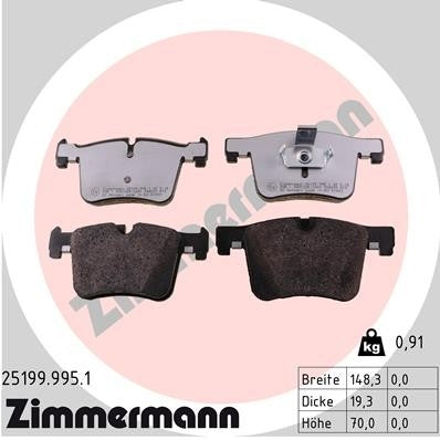 Zimmermann Disc Brake Pad Set 25199.995.1