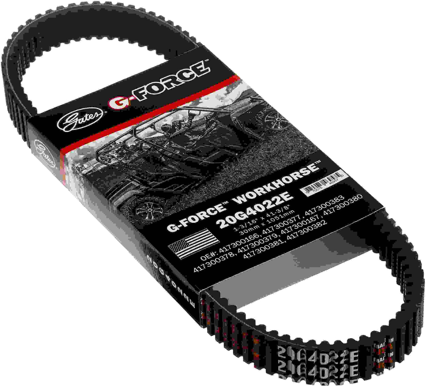 Gates Automatic Continuously Variable Transmission (CVT) Belt 20G4022E