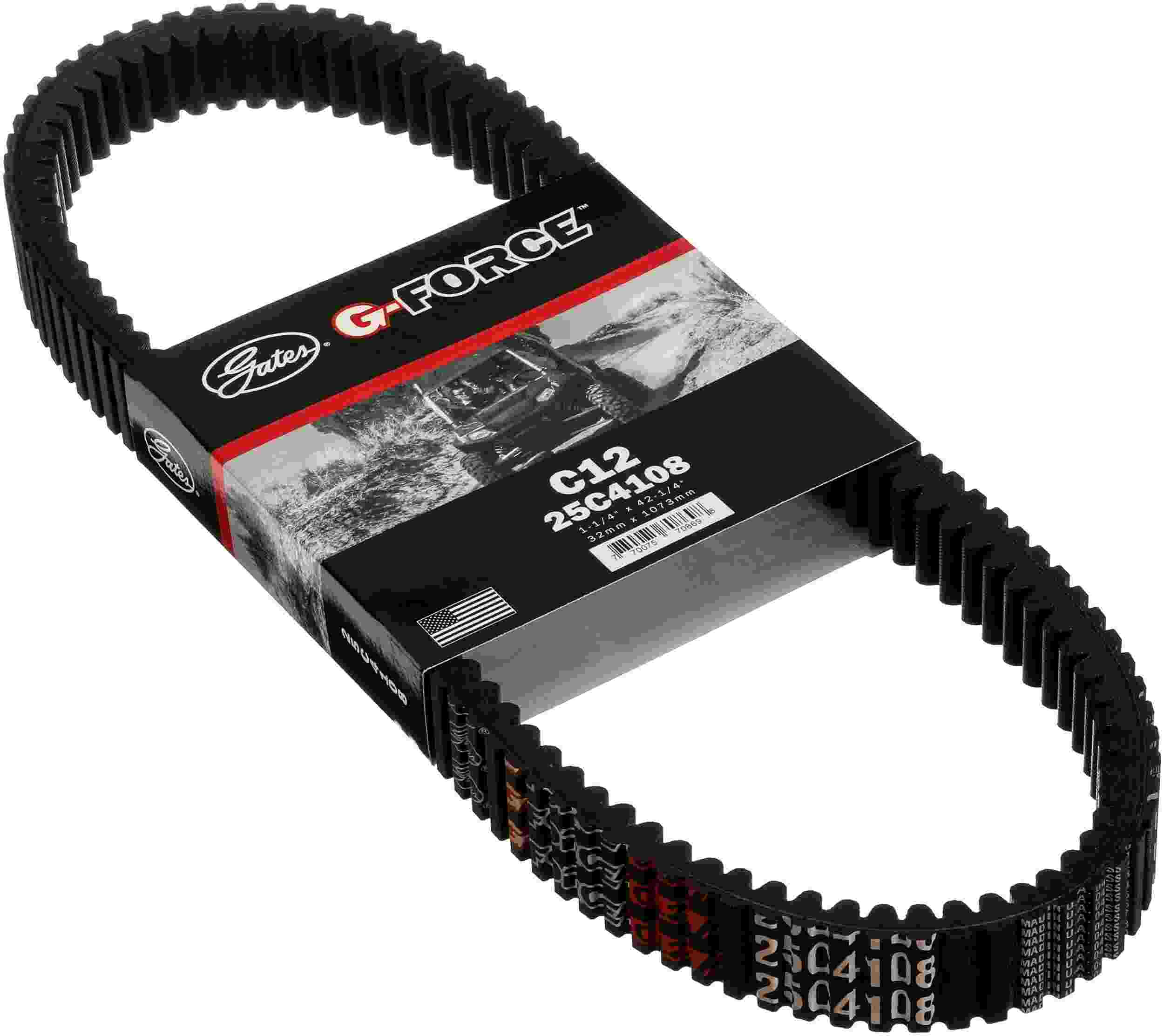 Gates 2017-20 Polaris RZR 567cc G-Force Carbon Cord CVT Belts 25C4108