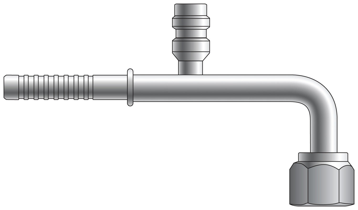 Gates A/C Refrigerant Hose Fitting G46589-1008H