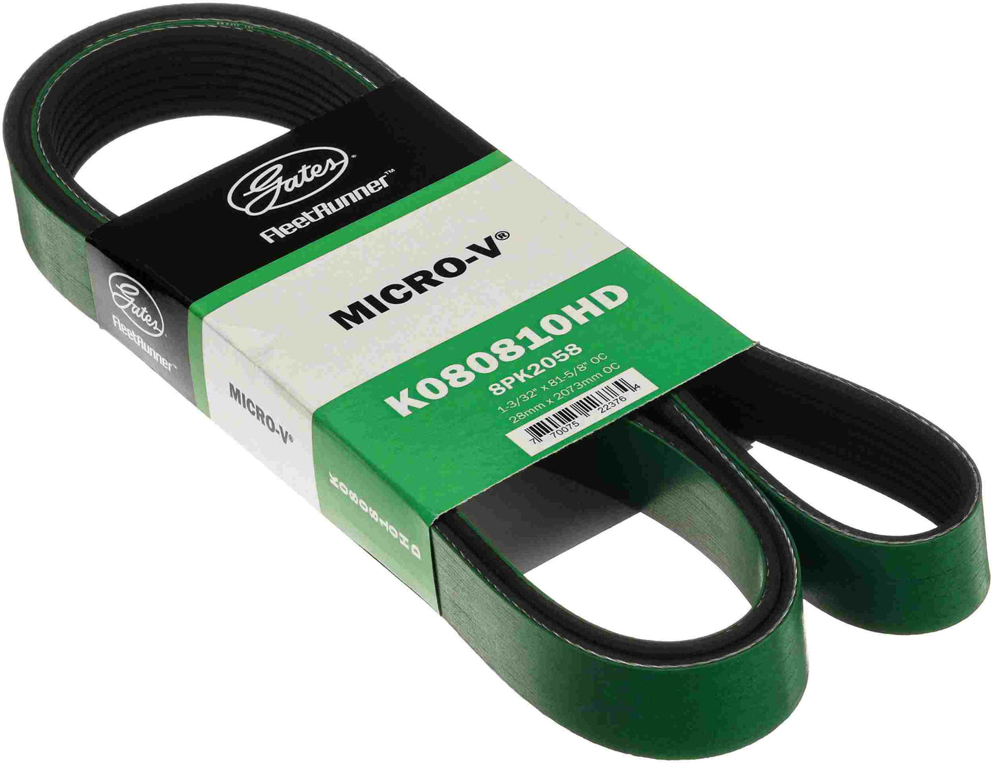 Gates FleetRunner Micro-V Belt 8 Rib 81.04in Length K080810HD