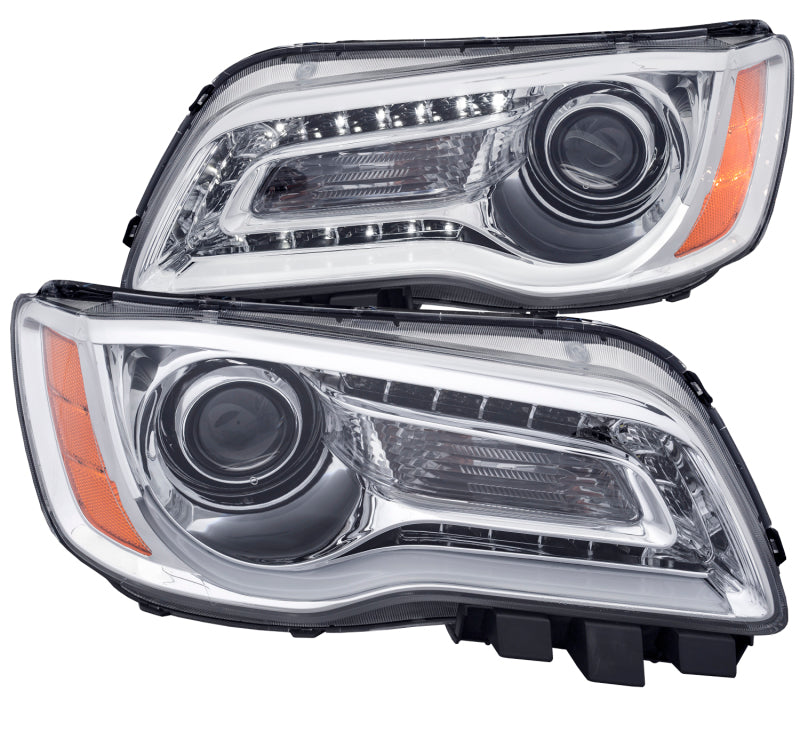 Anzo 2011-2014 Chrysler 300Projector Headlights w/Plank Style Design Chrome 121494 Photo - Primary
