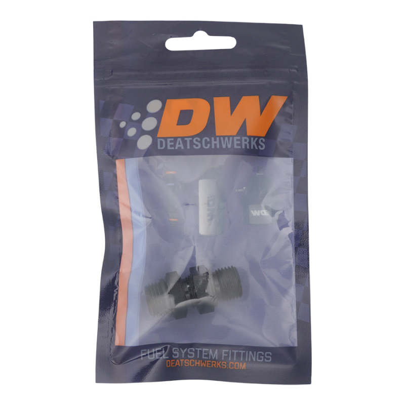 DeatschWerks 6AN ORB Male to 6AN ORB Male Swivel Adapter - Anodized Matte Black 6-02-0423-B 6-02-0423-B Photo - lifestyle view