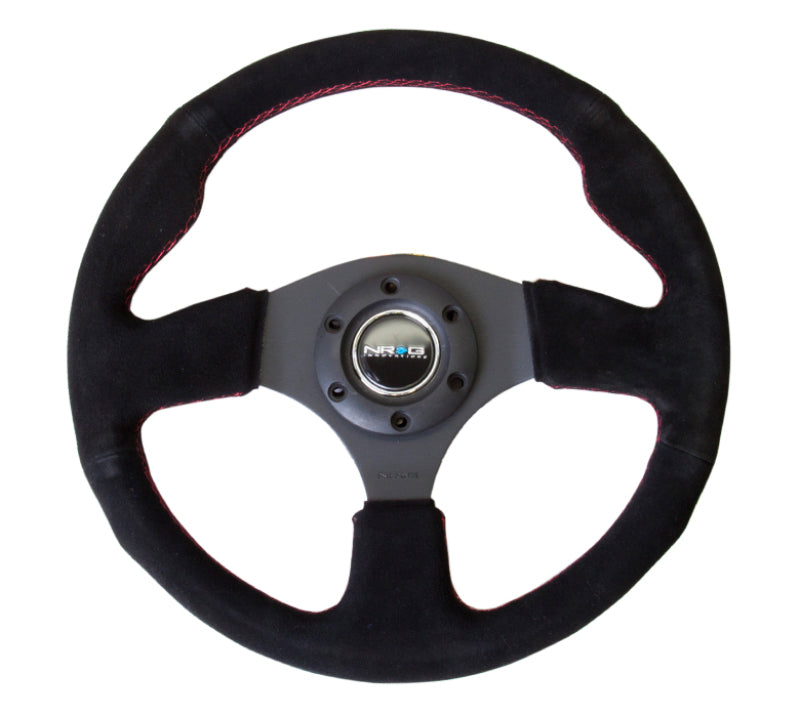 NRG Reinforced Steering Wheel-320mm Sport Suede Steering Wheel RST-012S-RS Photo - Primary