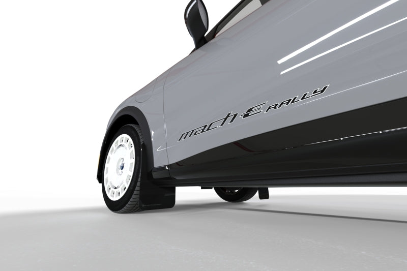 Rally Armor 2021-25 Ford Mach-E Rally Edition Black UR Mud Flap Metallic Black Logo MF96-URXT-BLK-MBK MF96-URXT-BLK-MBK User 1