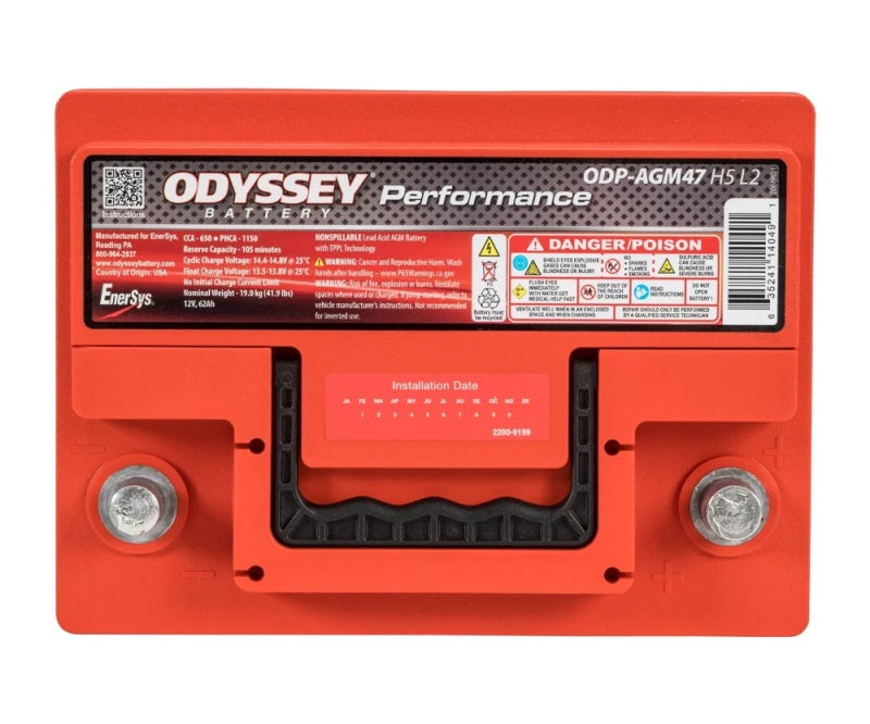 Odyssey Battery Auto/Truck/Heavy Duty & Commercial Performance AGM Battery (47-650) ODP-AGM47 H5 L2 ODP-AGM47 H5 L2 User 1