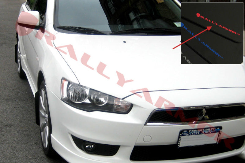 Rally Armor 07+ Lancer UR Mud flap Red logo MF8-UR-BLK/RD User 1