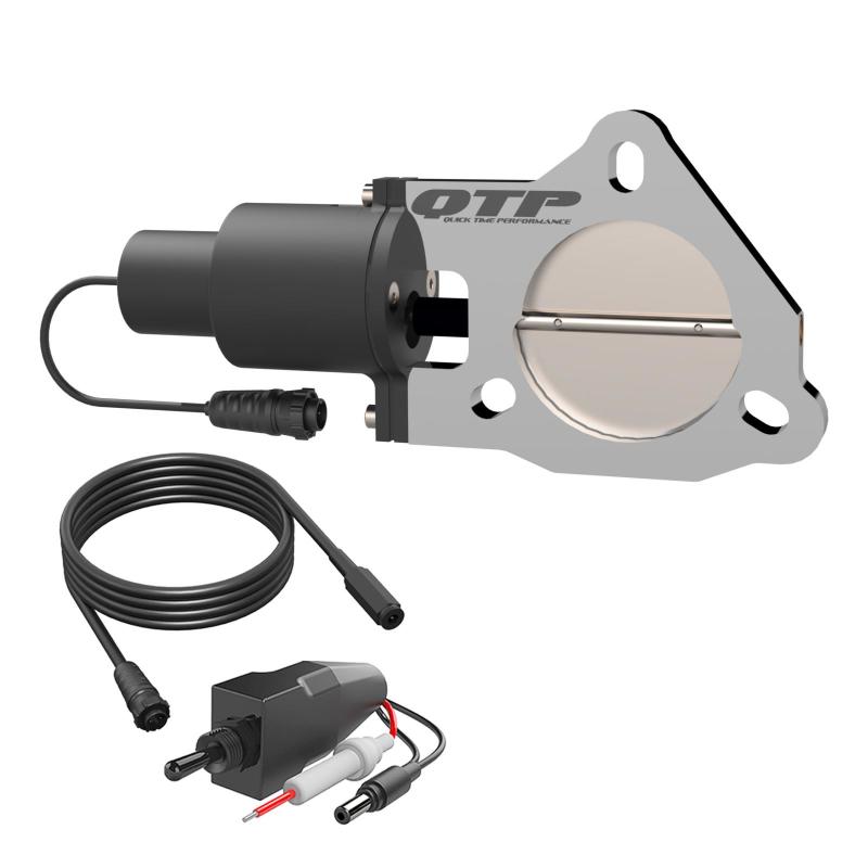 QTP 3in Bolt-On QTEC Electric Cutout Valve for Borla Exhausts - Single QTEC30B QTEC30B Photo - Primary