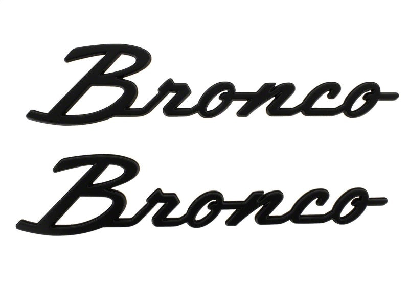 Ford Racing 2021+ Bronco Classic Script Fender Badges - Matte Black (Pair) M-1447-BSMB M-1447-BSMB Photo - Primary