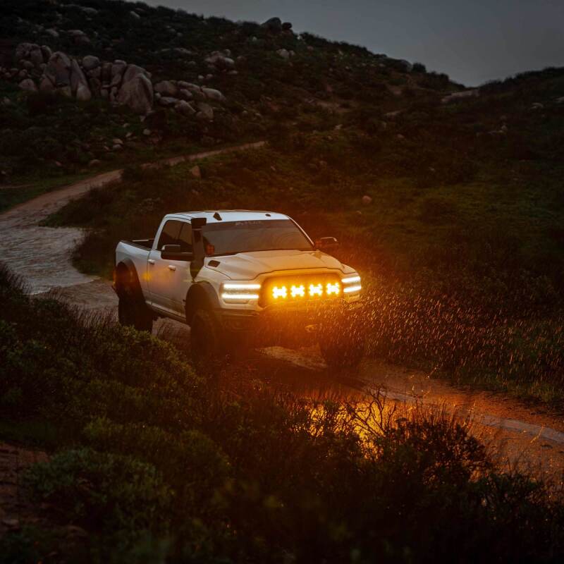 KC HiLiTES SlimLite 8in. LED Light Shield (Shield Only) - Amber 5208 5208 Photo - lifestyle view