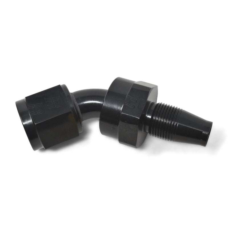 Russell -8 AN Hose End Without Socket 45 Degree Polished and Black Anodized 615103 Photo - out of package