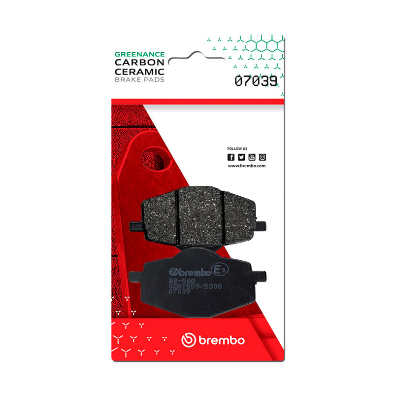Brembo OE Mbk Flame/Yamaha Dt/Yamaha Tzr/Yamaha Xc/Yamaha Crypton Carbon Ceramic Brake Pad - Rear 07039 07039 User 1
