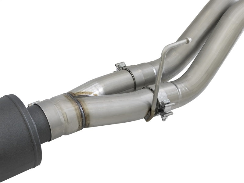 aFe MACH Force-Xp Cat-Back Exhaust System w/ Dual Hi-Tuck Black Tips Ford 49-33095-B Photo - Unmounted