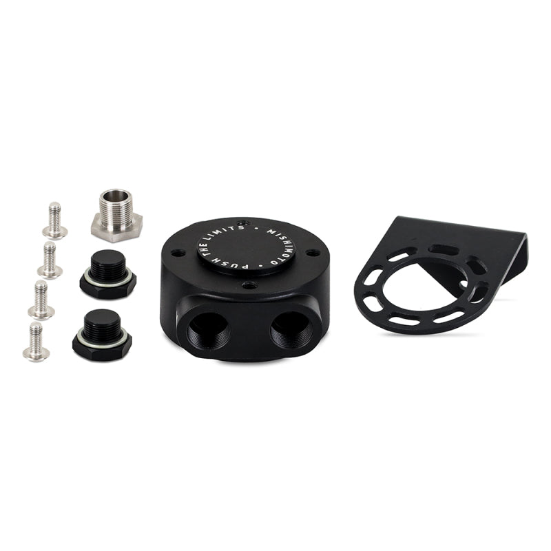 Mishimoto M20 x 1.5 - Remote Oil Filter Mount - Black MMOC-RFH-M20BK MMOC-RFH-M20BK Photo - Primary