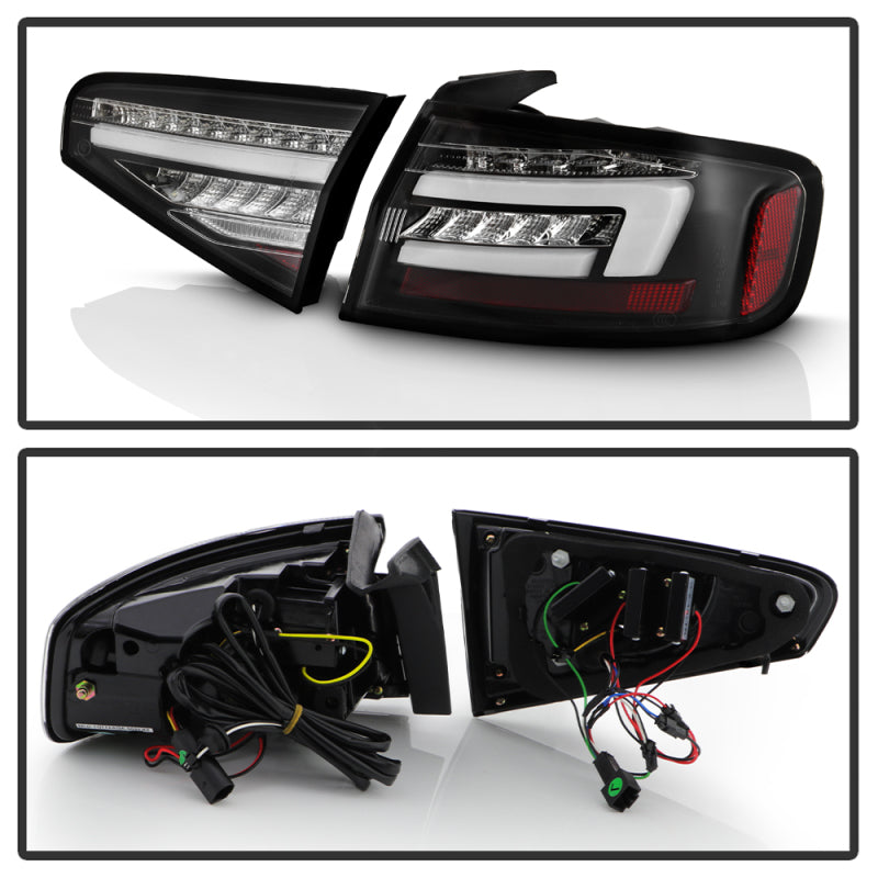 SPYDER 13-16 Audi A4 4DR LED Tail Lights LED Clear Reverse Lights - Black ALT-YD-AA413-SEQ-BK 5087171 5087171 User 5