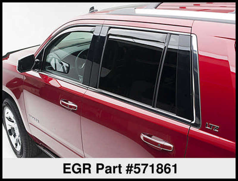 EGR 15+ Chevy Tahoe/GMC Yukon In-Channel Window Visors - Set of 4 (571861) 571861 571861 Thumbnail