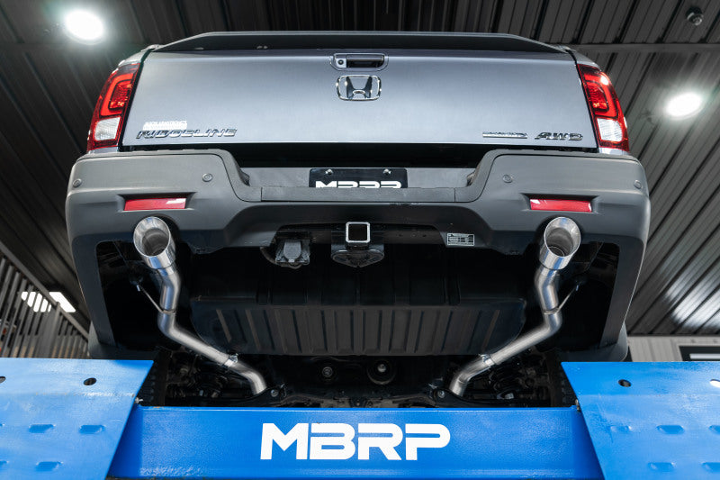 MBRP 21-22 Honda Ridgeline Aluminized Steel 2.5in Cat-Back - Dual Split Rear Exit S5901AL S5901AL Photo - Close Up