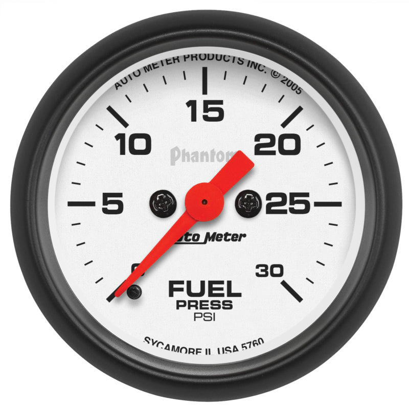 Autometer Gauge, Fuel Pressure, 2 1/16", 30 Psi, Digital Stepper Motor, Phantom 5760 Photo - Primary