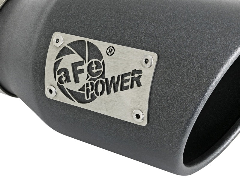 aFe MACH Force-Xp 3in 409 Stainless Steel Exhaust Tip Metallic Black (Left 49T30452-B091 Photo - Unmounted