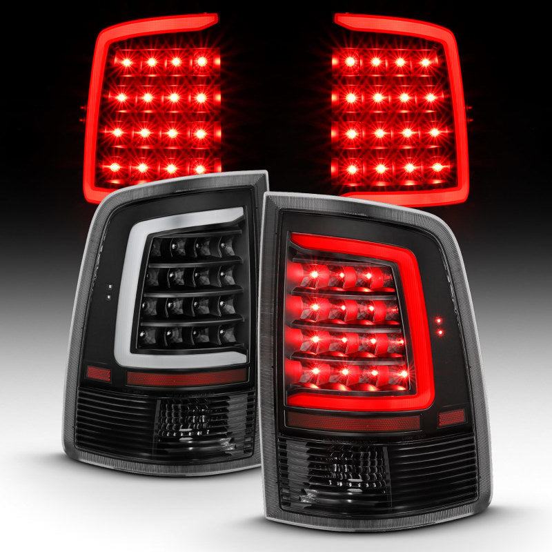 ANZO 2009-2018 Dodge Ram 1500 LED Taillight Plank Style Black w/Clear Lens 311318 311318 Photo - Unmounted