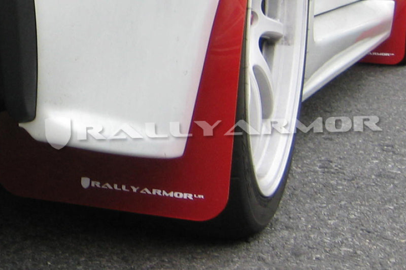 Rally Armor 07+ Lancer UR RED Mud flap White logo MF8-UR-RD/WH User 1