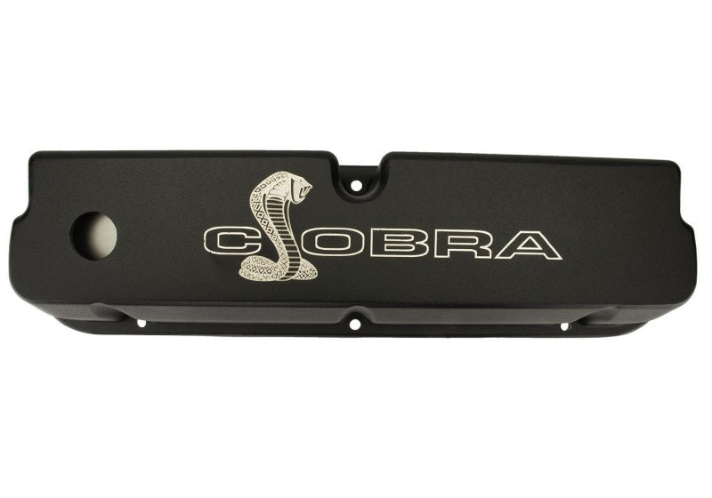 Ford SBF Valve Covers w/Cobra Logo Black FRDM6582-LE302SBK M-6582-LE302SBK Photo - Unmounted