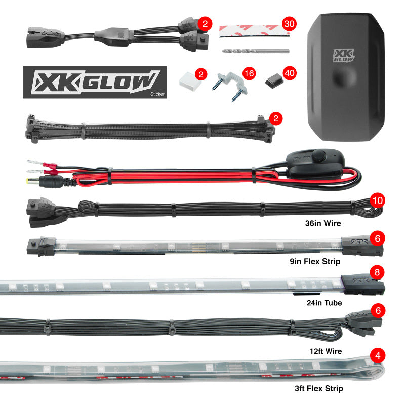 XKGLOW XK Glow Strip Million Color XKCHROME App Undercar Kit (8x24In Tube + 6x10In Strip + 4x36In) KS-Car-Pro KS-Car-Pro User 1