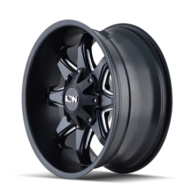 ION Wheels ION Type 181 20x12 / 6x135 BP / -44mm Offset / 106mm Hub Satin Black/Milled Spokes Wheel 181-2237M 181-2237M Photo - Primary