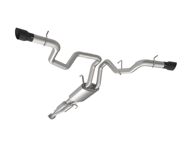 Kooks Headers Kooks 2021+ Ford F150 2.7/3.5/5.0L 3in Dual Cat-Back Side Exit Exhaust w/Black Tips 13704240 13704240 Photo - Unmounted