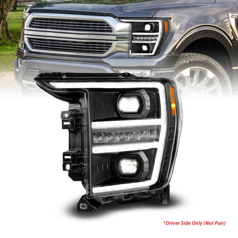 ANZO 21-23 Ford F150 LED Projector Headlight w/Switchback+Sequential - Black (Driver Side Only) 111594-L 111594-L User 1