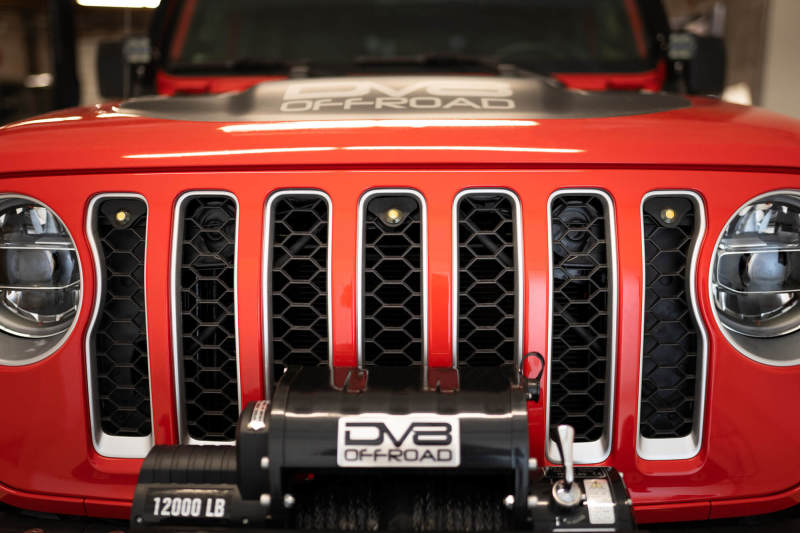 DV8 Offroad 2018+ Jeep JL Grill Amber Marker Lights GRJL-02 GRJL-02 Photo - Mounted