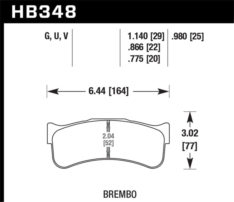 Hawk Disc Brake Pad HB348U1.14 Photo - Primary