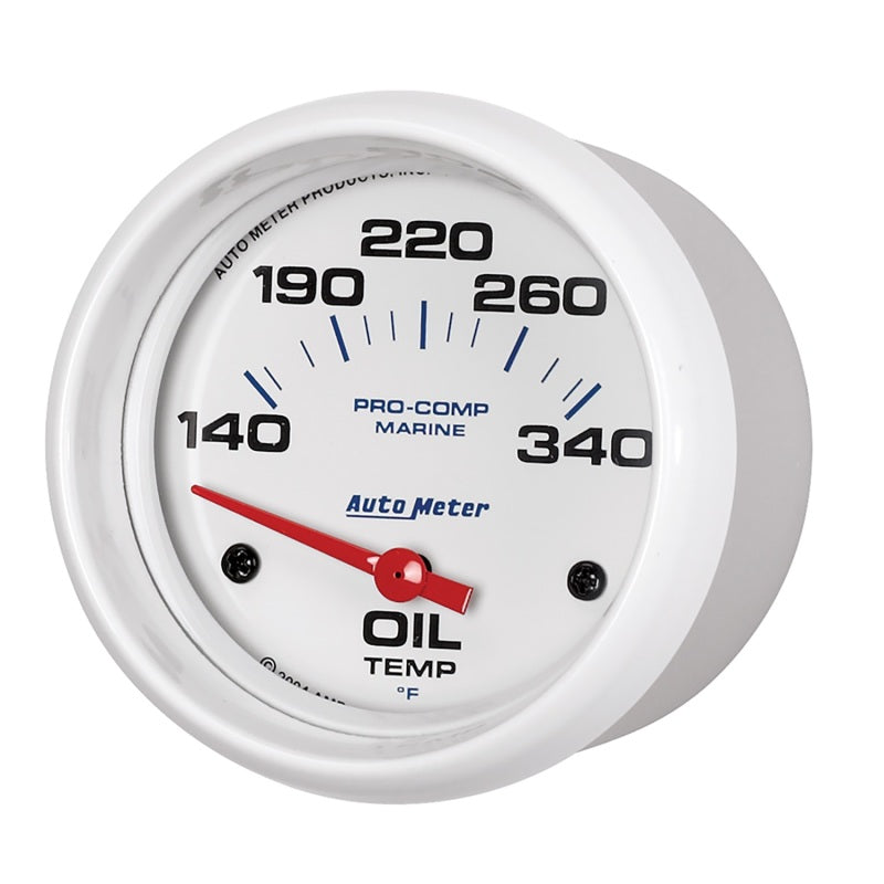 AutoMeter Marine White Air-Core Electric Oil Temperature Gauge 2-5/8in 140-300 Deg F 200765 200765 User 2