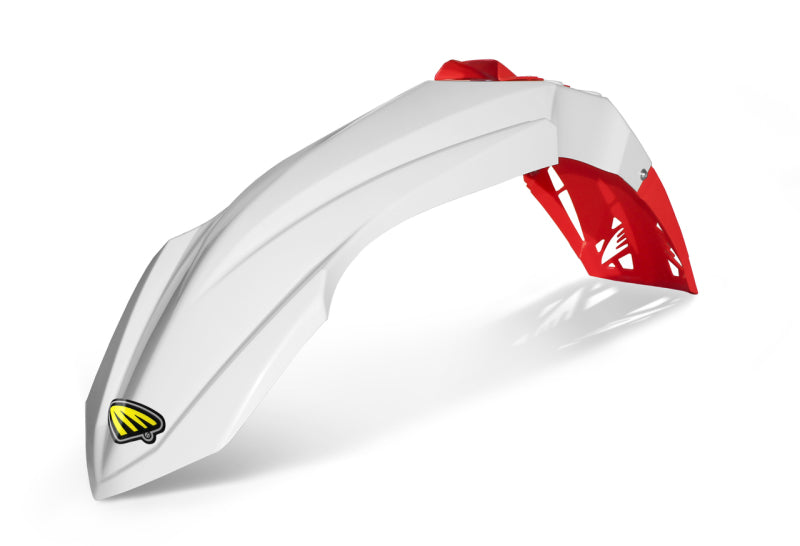Cycra 15-21 Yamaha YZ125 Cycralite Front Fender White W/ Red Vent 1CYC-1461-42R 1CYC-1461-42R Photo - Primary