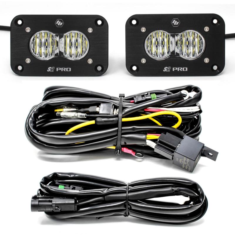 Baja Designs S2 Pro Wide Cornering Pair Flush Mount LED Light Pod Kit 487807 487807 User 1