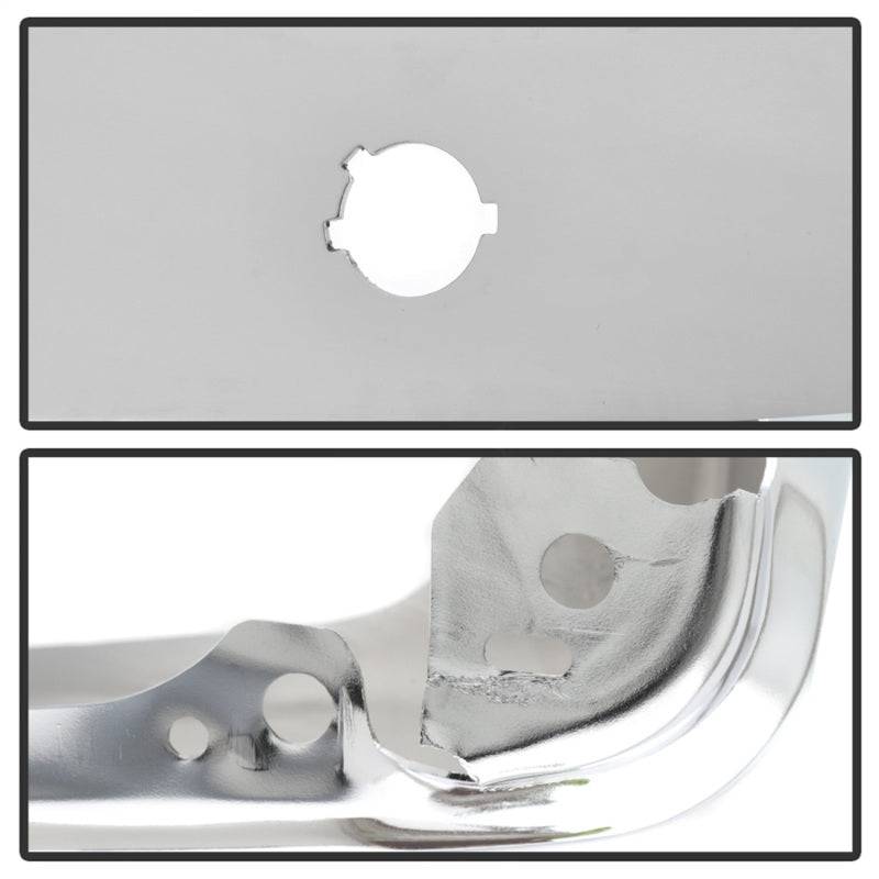 SPYDER XTune 17-19 Ford F250/ F350 Rear Left Bumper Cap End w/ Sensor Hole - Chrome RB-FF25017-BEWS-L 9048999 9048999 Photo - Unmounted